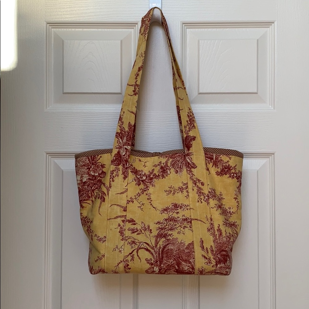 Handmade Toile Tote - Picture 4 of 8